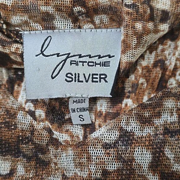 Lynn Ritchie silver vintage silk dress size small - Picture 7 of 9